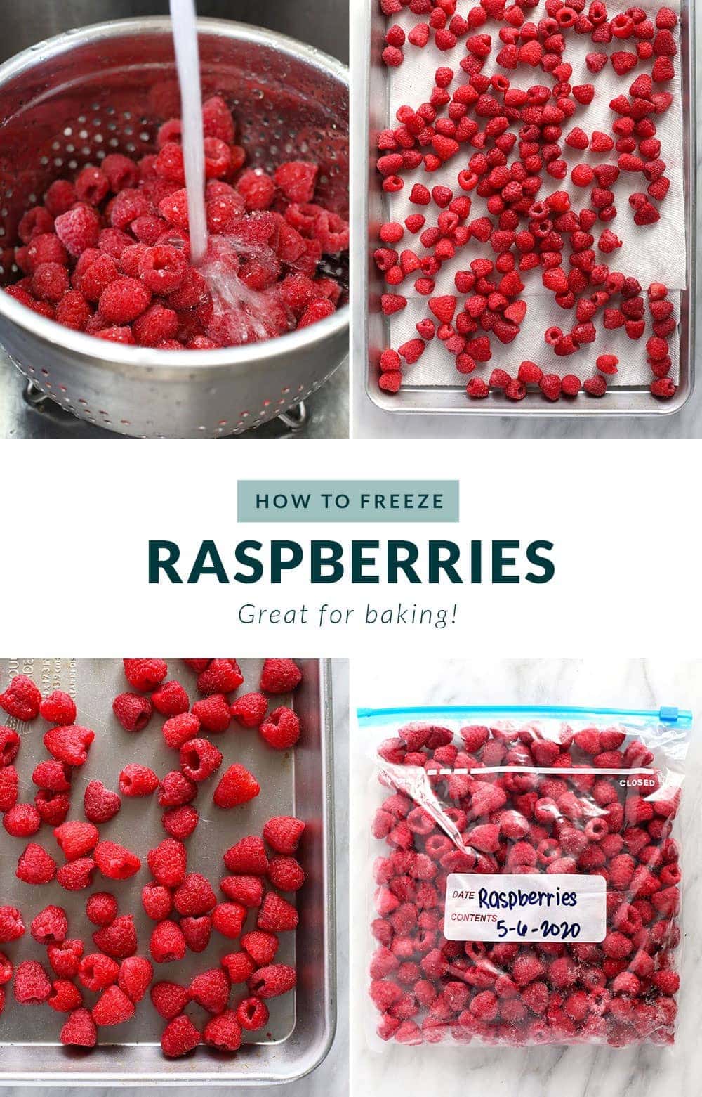 how to freeze raspberries step by step