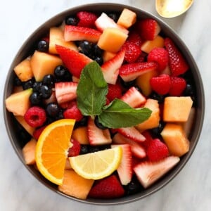 fresh fruit salad in a bowl