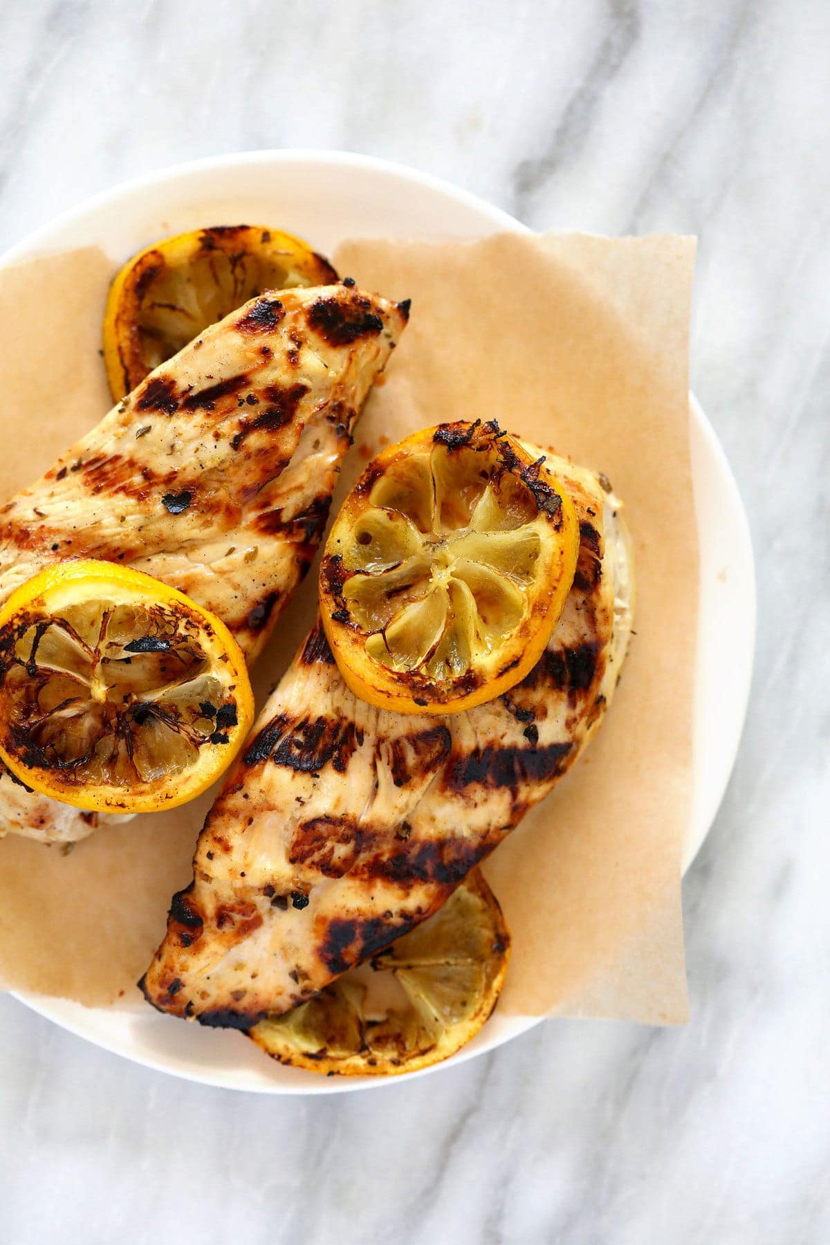 grilled Greek chicken on plate