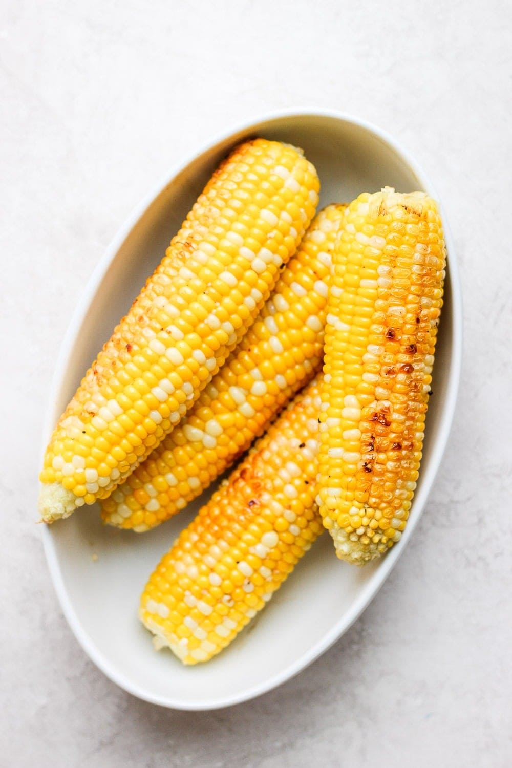 grilled corn on the cob after it has been grilled