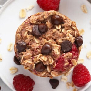 oatmeal cup on a plate