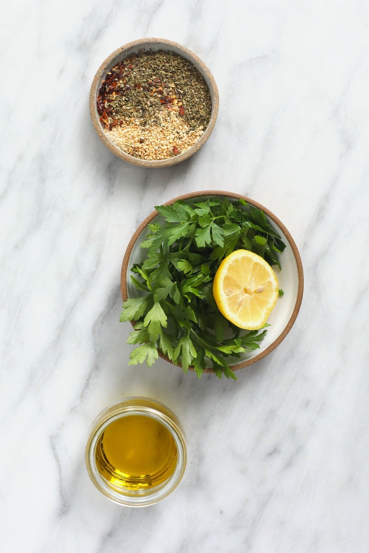 ingredients on countertop.