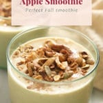 flavorful apple smoothie in a glass