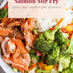 sheet pan salmon stir fry