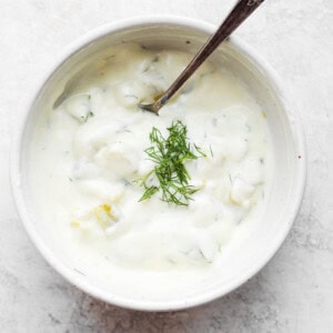 dill pickle dip in bowl.