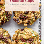 Zucchini oatmeal cups on a cooling rack