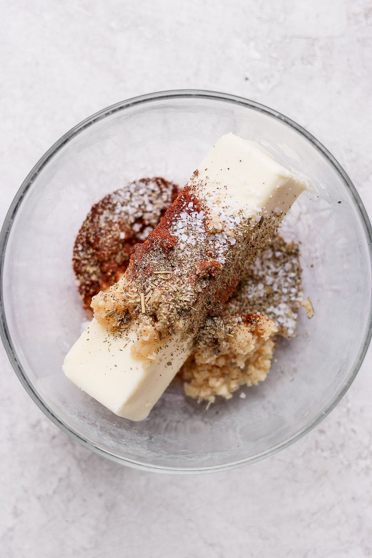 butter and spices in bowl