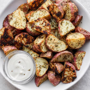 roasted red potatoes in a bowl