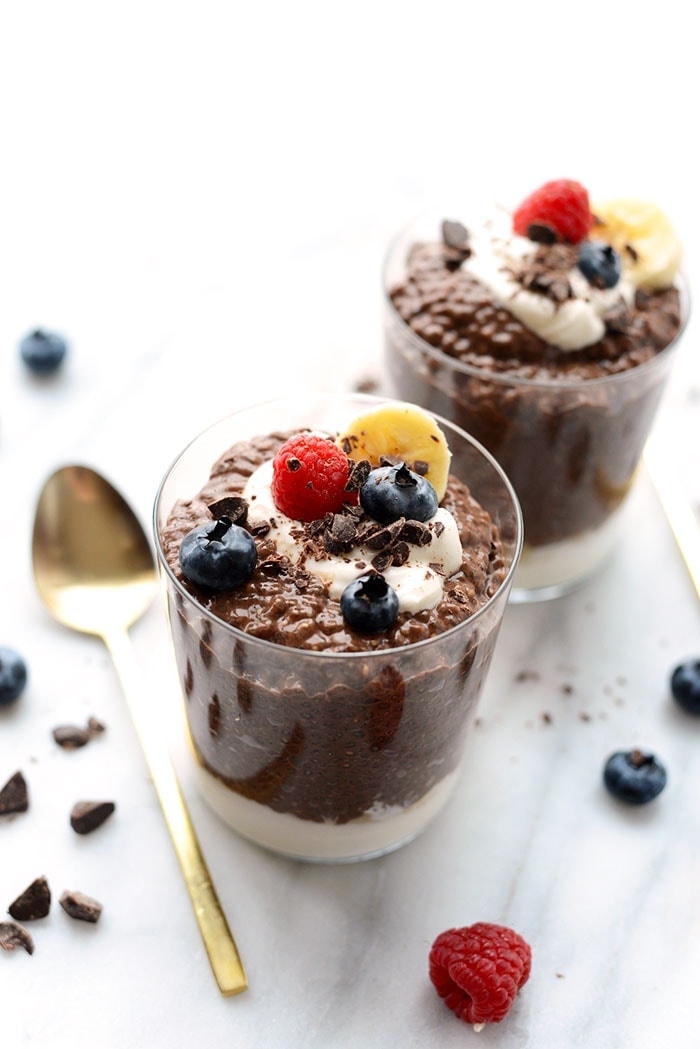 chia seed pudding in cup