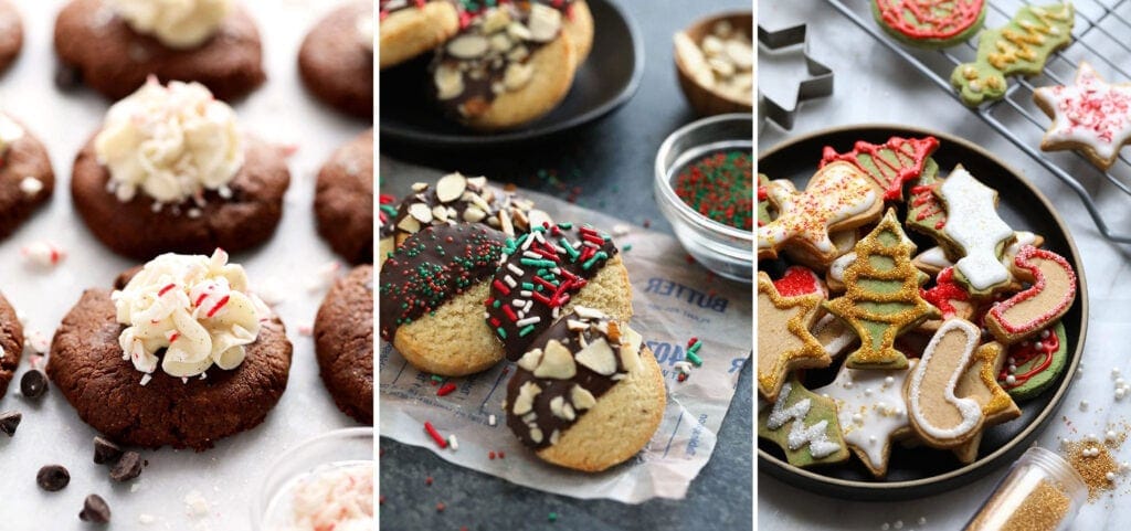 Christmas Cookies on plate.