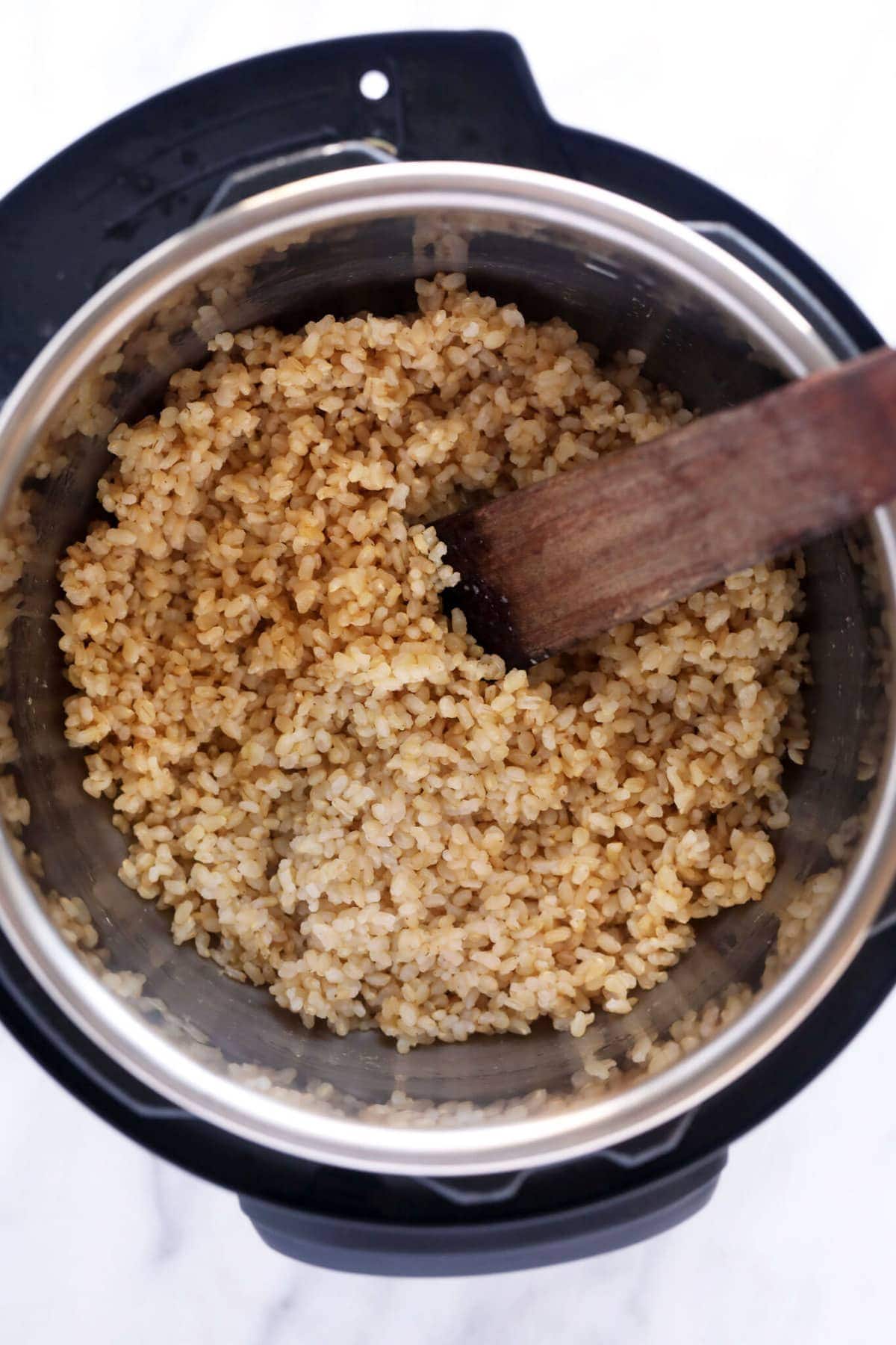 Fluffy rice in an Instant Pot. 