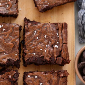 brownies on cutting board