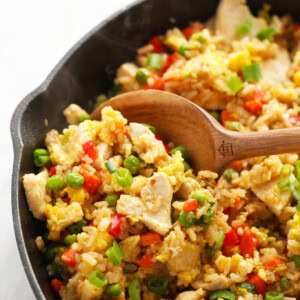 fried rice in pan