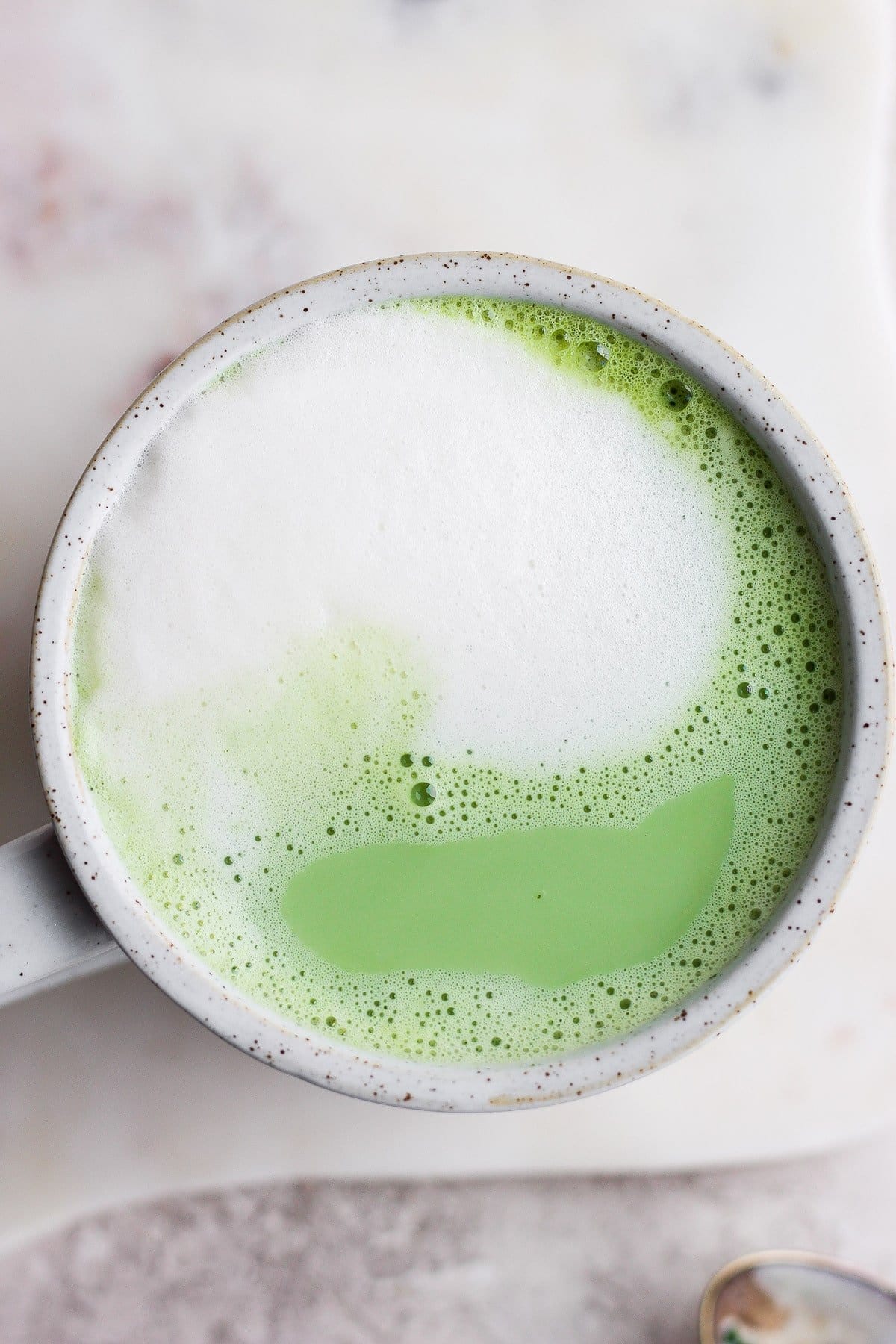 matcha latte in mug