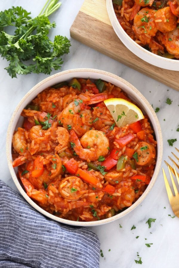 Jambalaya in a bowl.