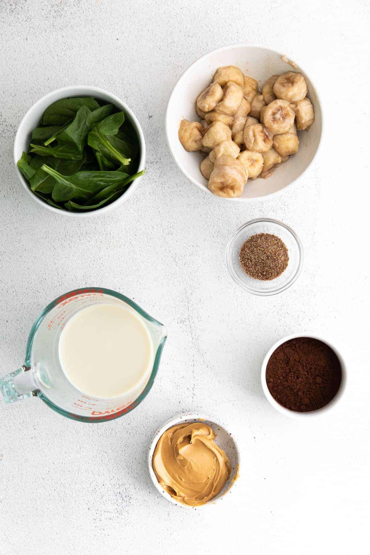 smoothie ingredients on countertop