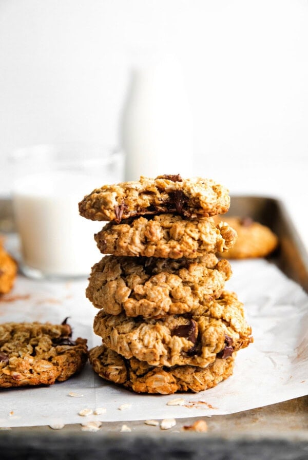 stack of oatmeal cookies