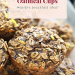 lemon blueberry oatmeal cups healthy breakfast idea.