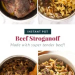 Instant pot beef stroganoff.