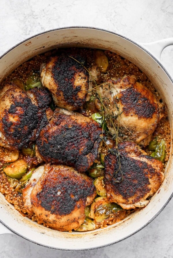 crispy Dutch oven chicken thighs