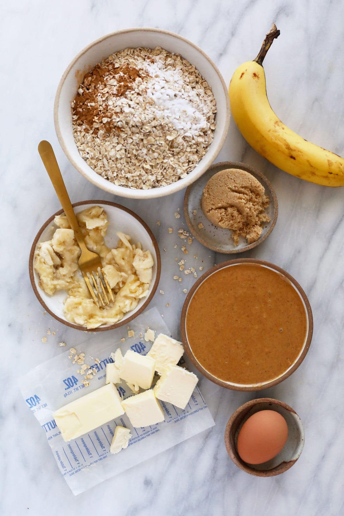 cookie ingredients on countertop