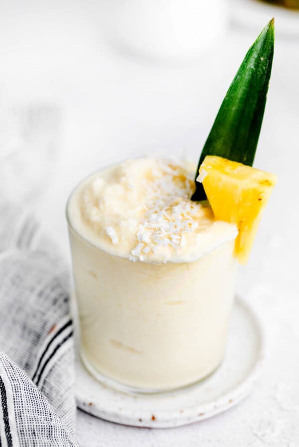 pina colada in glass