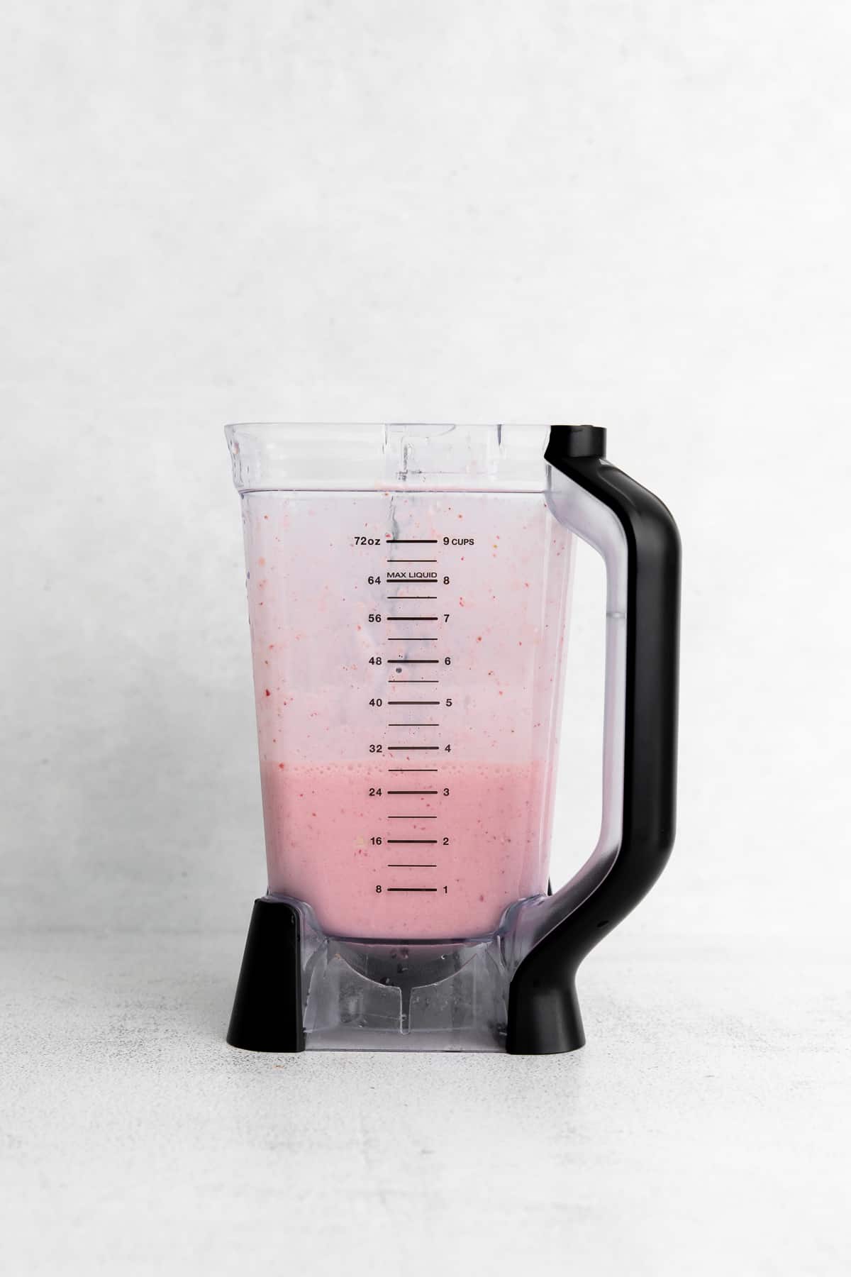 A watermelon smoothie in a blender. 