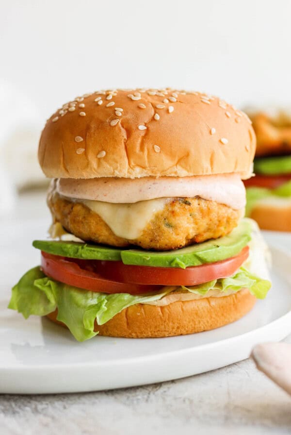 chicken burger on bun