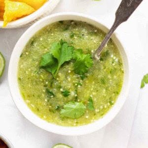 salsa verde in bowl