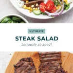 steak salad in bowl