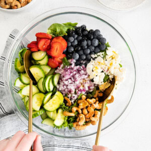 salad in bowl.