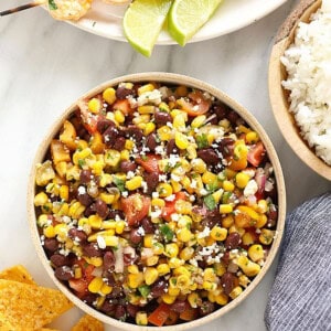 corn salad in bowl