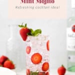 strawberry mojito in glass