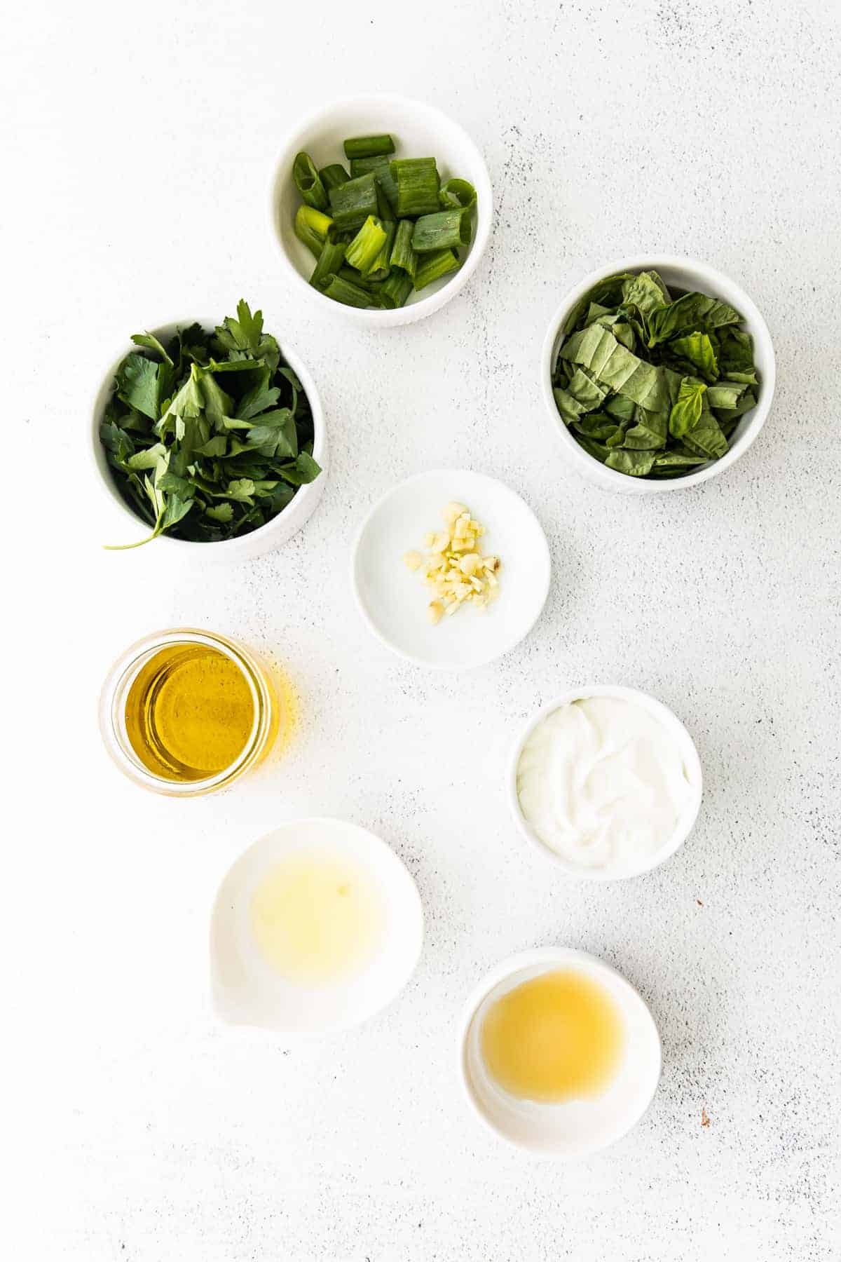 green goddess dressing on countertop