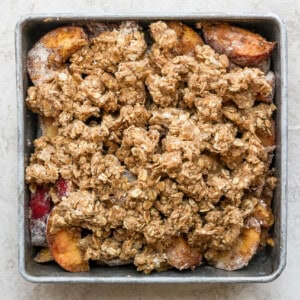 Peach crisp baked.