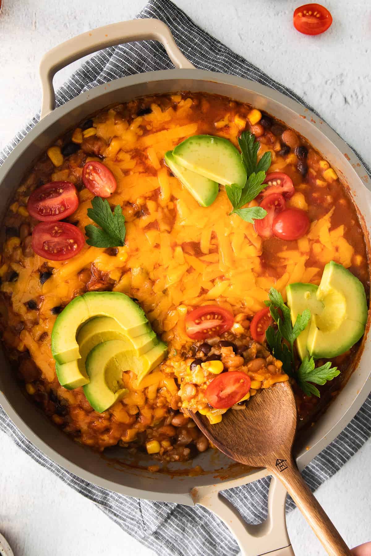 taco skillet in pan