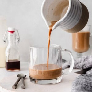 A person pouring coffee into a mug.