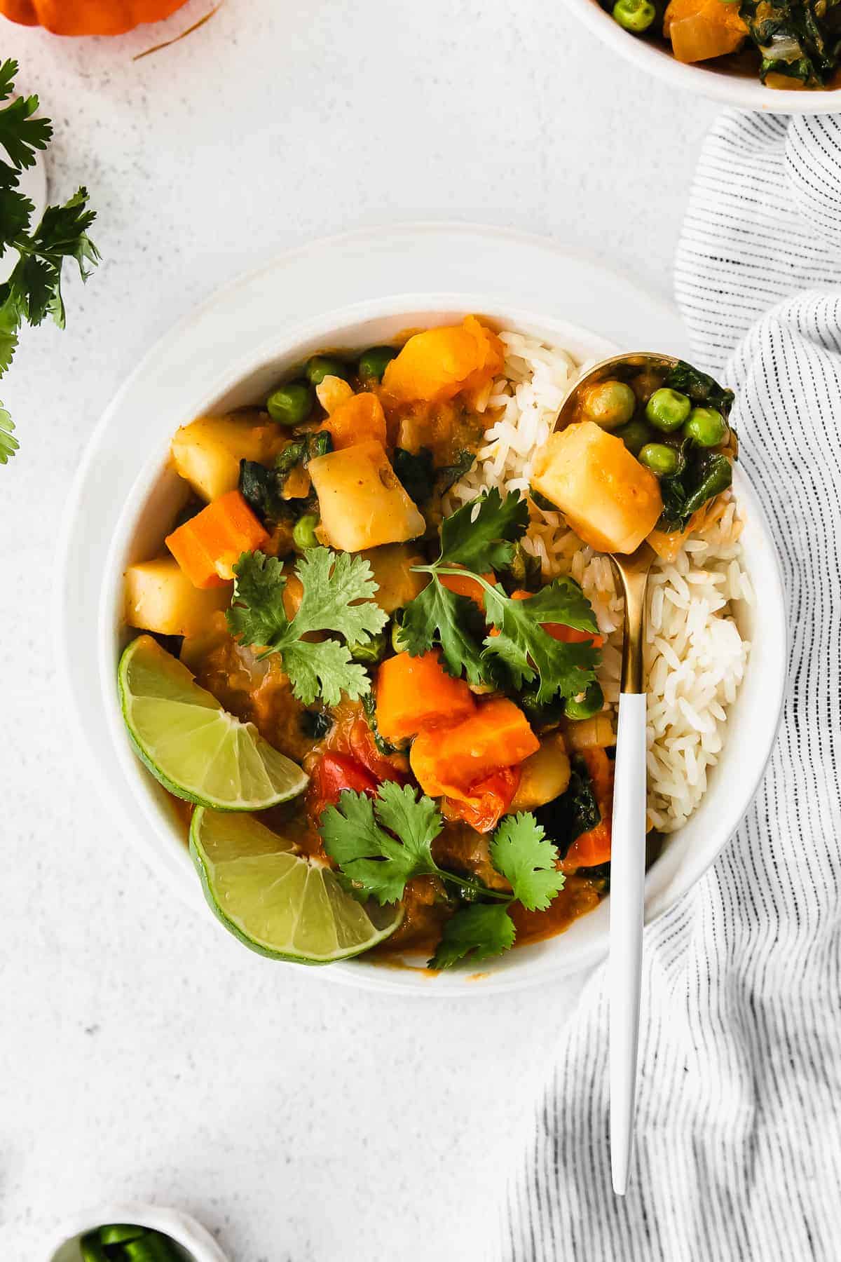 pumpkin curry in bowl