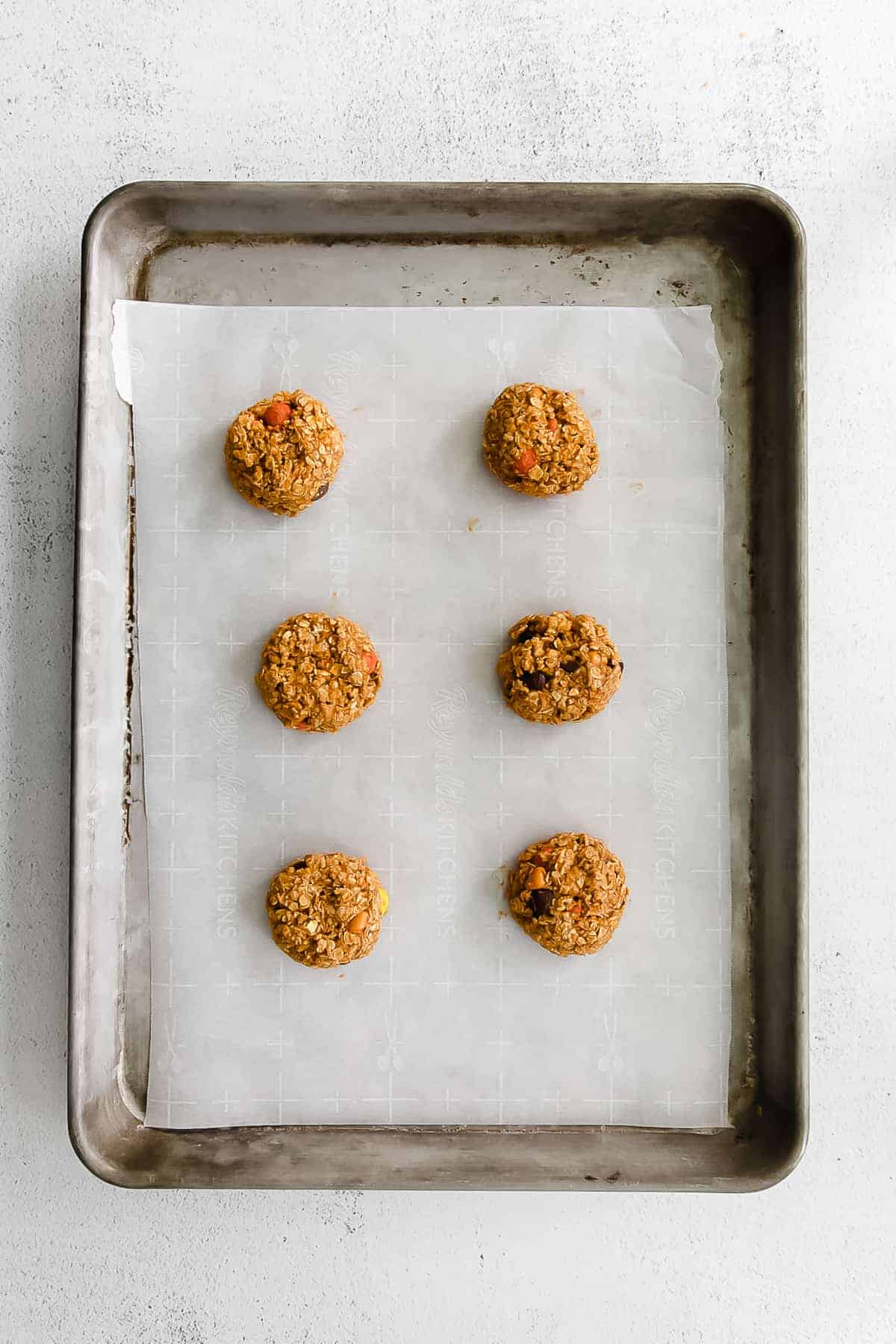 cookies on baking sheet