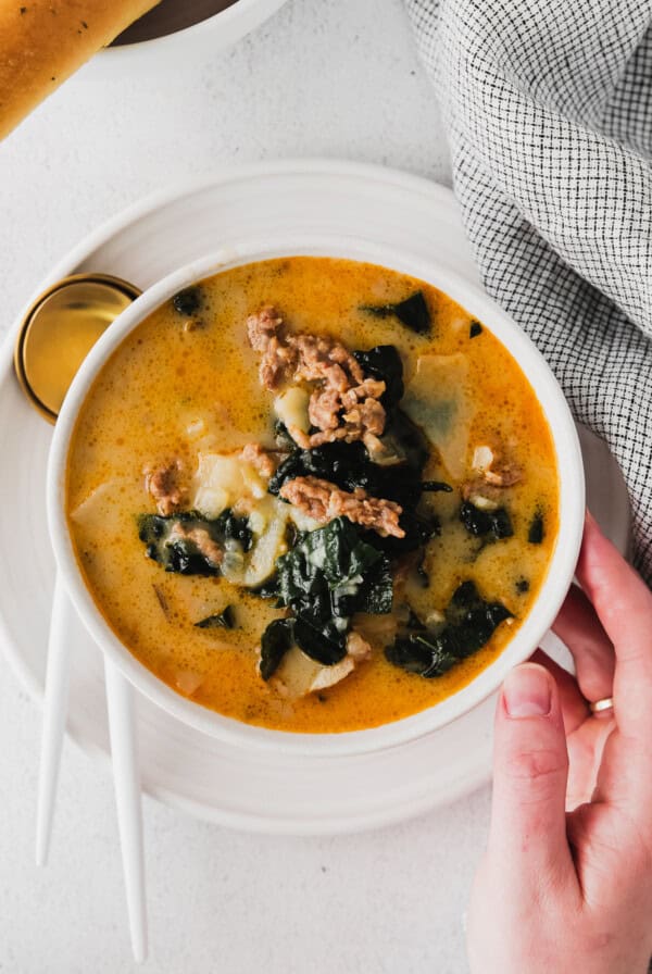 zuppa toscana in a bowl