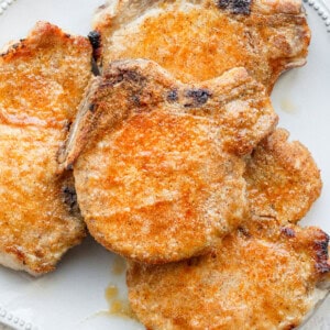 pork chops on plate