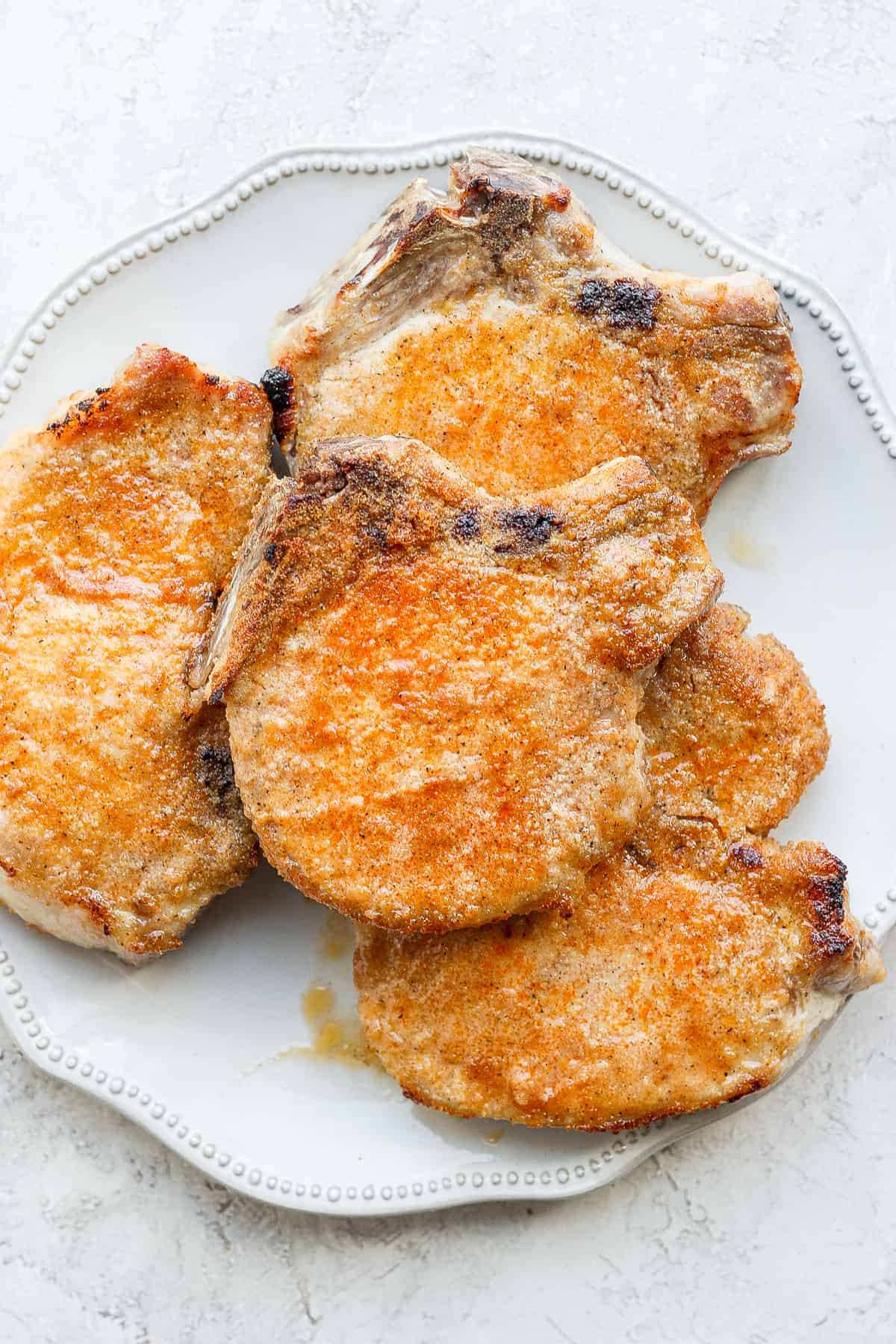 pork chops on plate