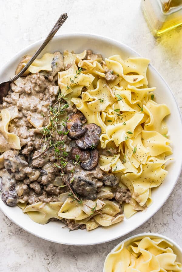 stroganoff in plate