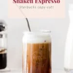 shaken espresso in glass