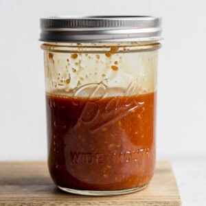 stir fry sauce in a mason jar