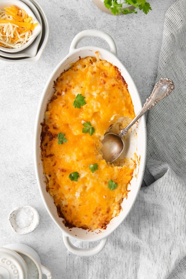 hash brown casserole in dish