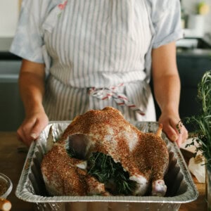 turkey stuffed with veggies.