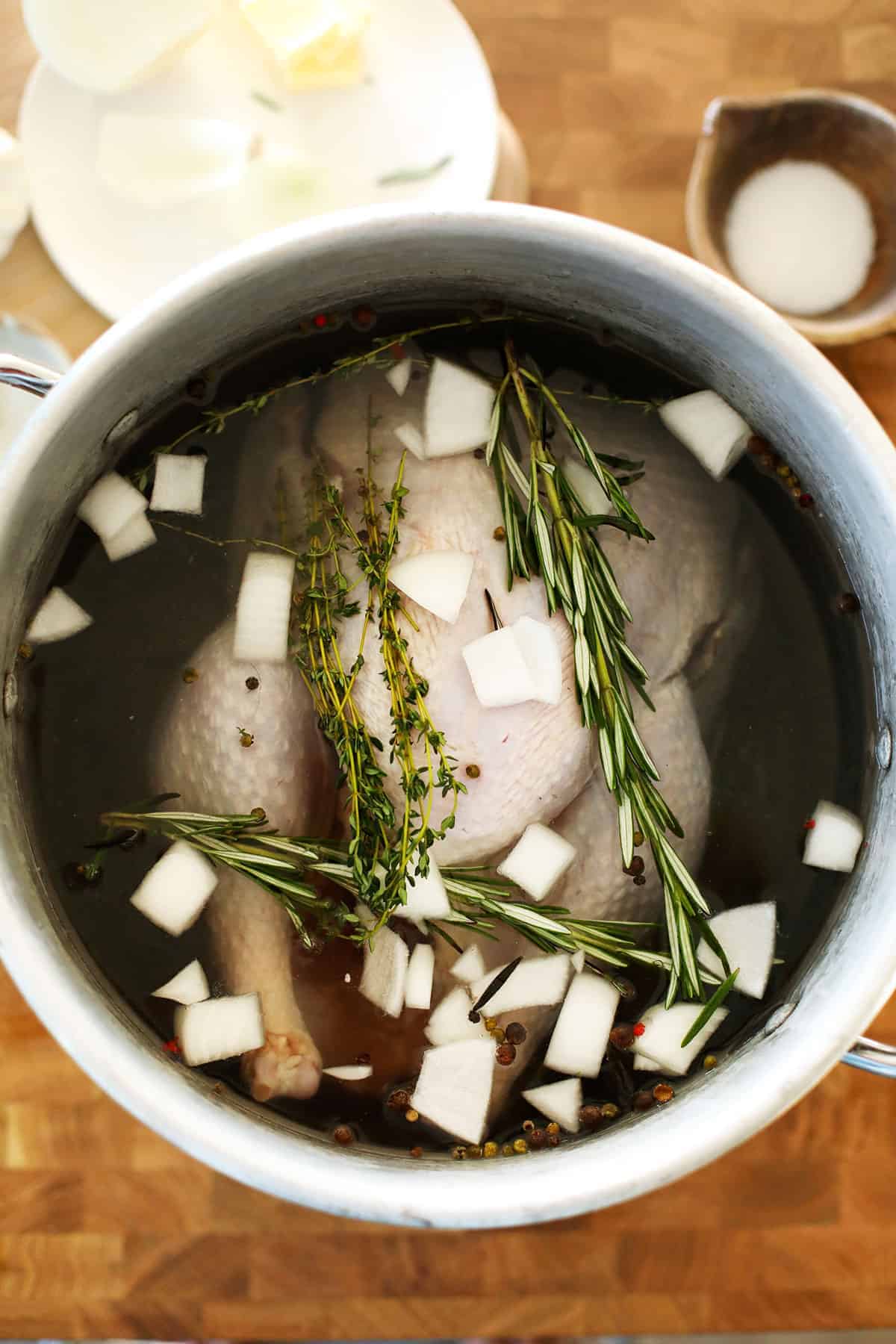 Turkey in a wet brine. 