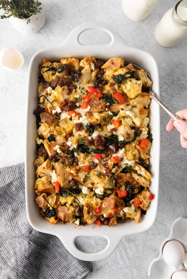 English muffin breakfast bake.