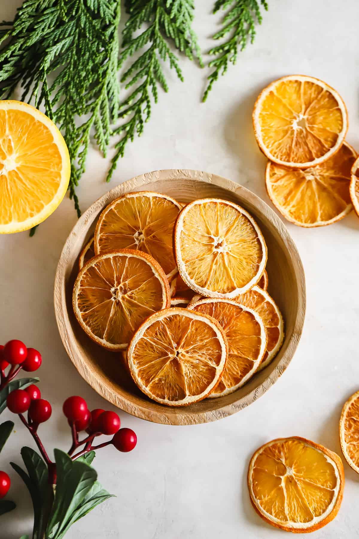 dried oranges in bowl